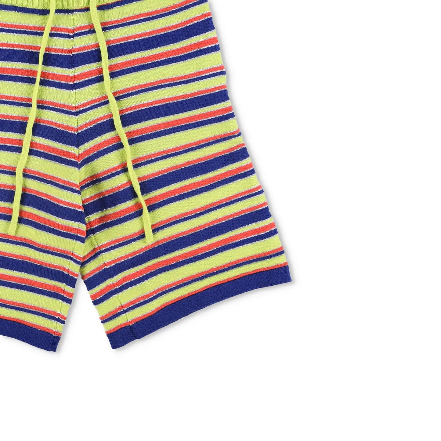 AGBOBLY Mens Multi-Stripe Knit Bermuda Shorts Multicoloured Knit Size XL RRP 785 — View 4