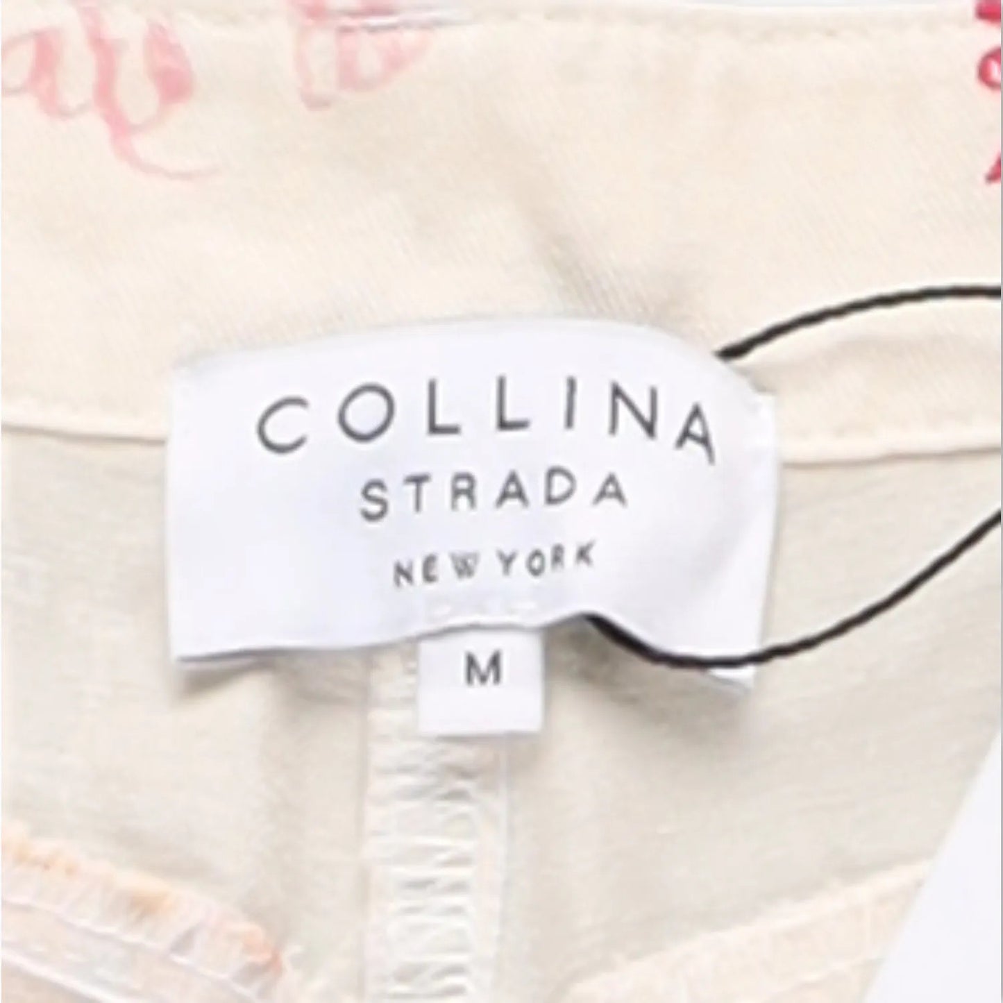 COLLINA STRADA Trousers White Artistic Print Flat Front Cotton Size M RRP 450 — View 9