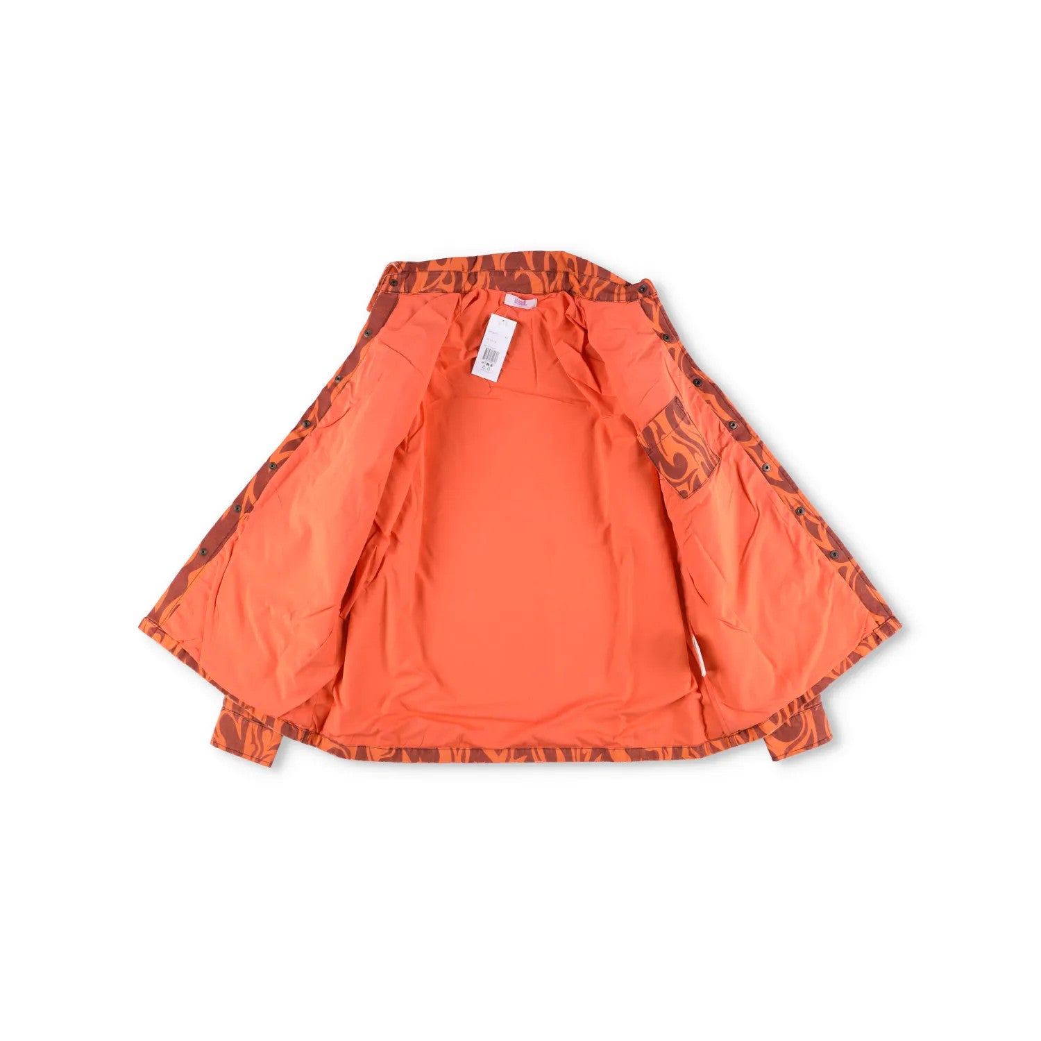 ERL Unisex Canvas Jacket Woven Orange Button Graphic Print Long Sleeve XS RRP450 — View 6