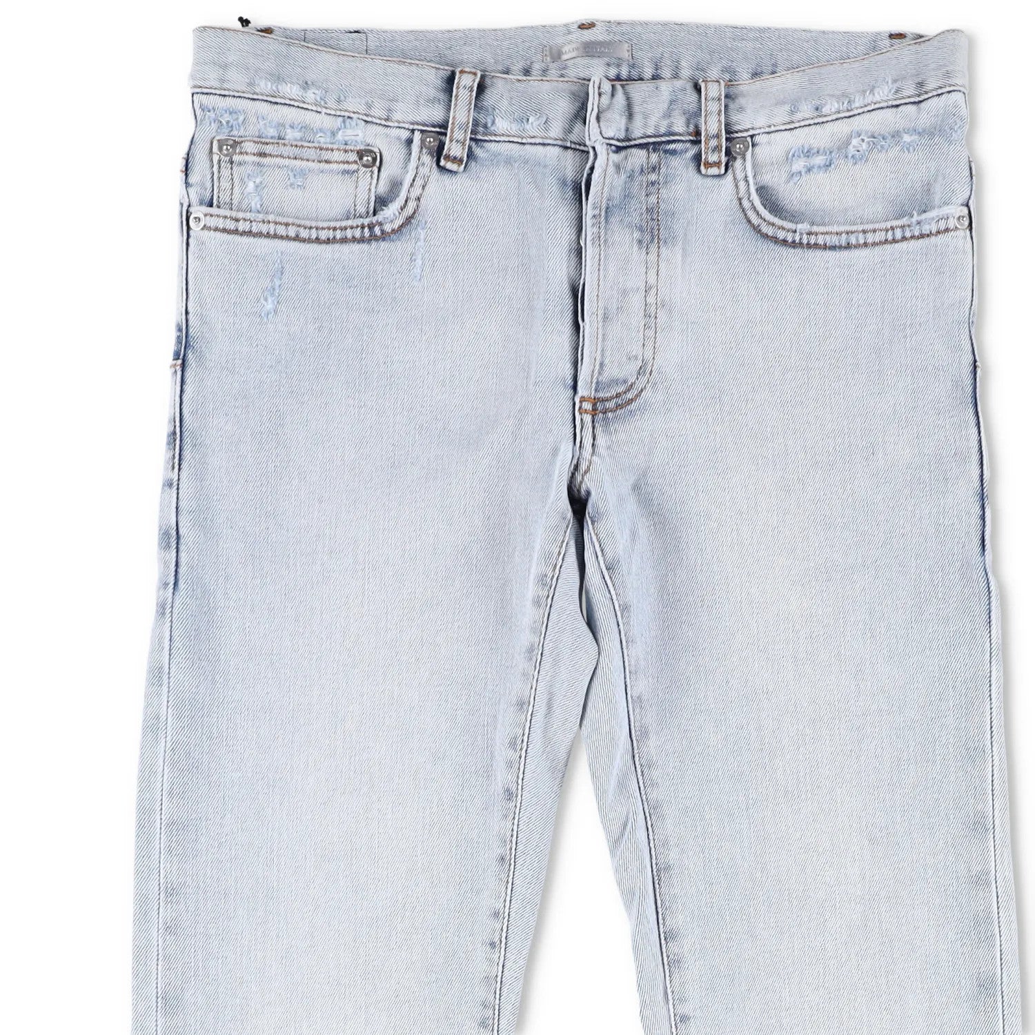 DIOR HOMME Mens Slim Fit Jeans Light Blue Wash Mid Rise Size 28 RRP 555 — View 2