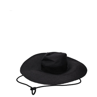 RUSLAN BAGINSKIY Womens Wide Brim Straw Fedora Hat Black Size M RRP 520 — View 2
