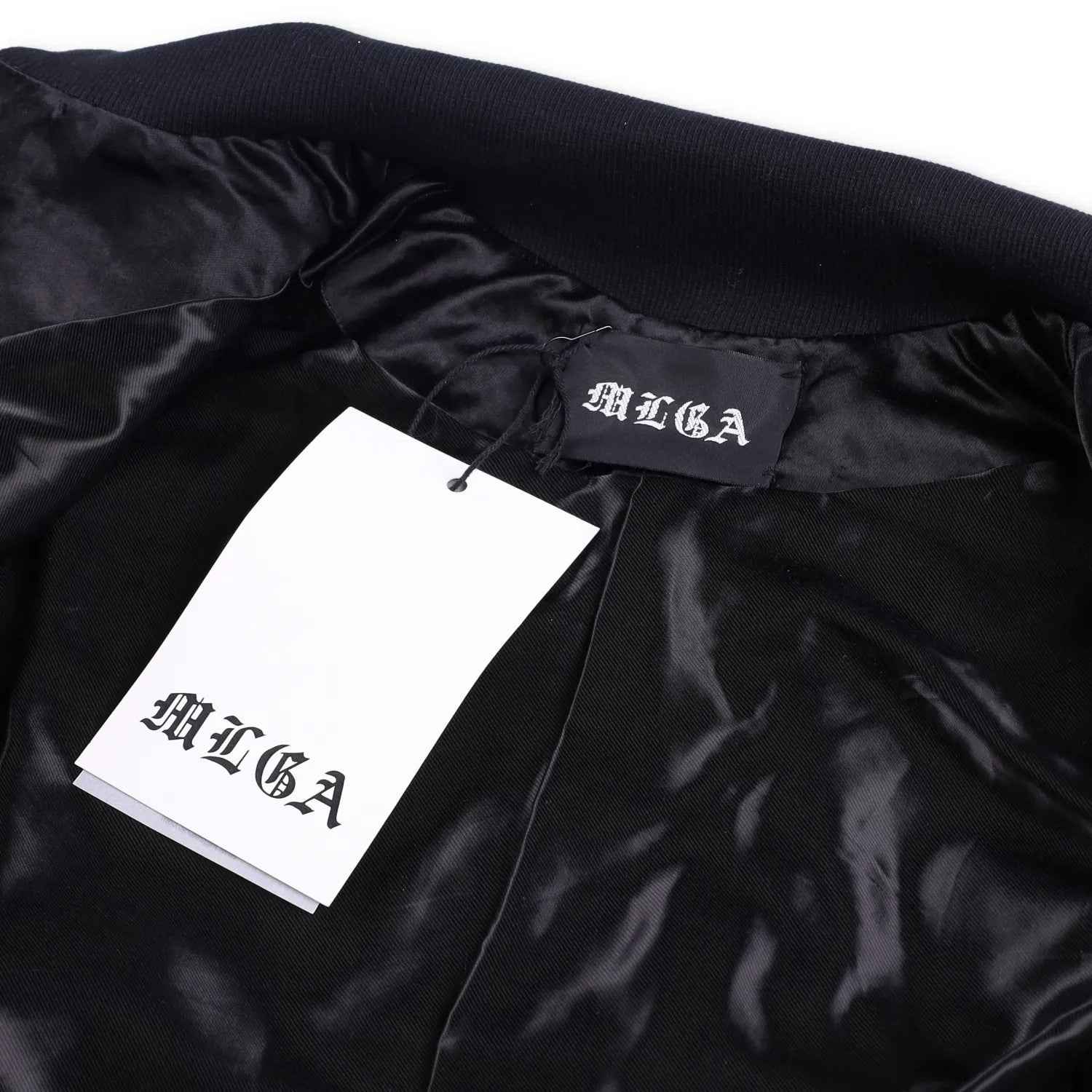 MLGA Mens Hand Knitted Bomber Jacket 07 Silk And Steel Black Size S RRP 1630 — View 7