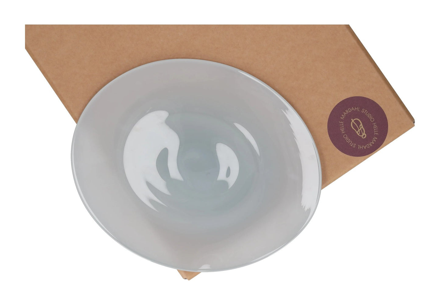 Helle Mardahl Bon Bon Plate Glass White Blue Smooth Round One Size RRP 235 — View 11