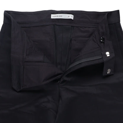 AARON ESH Mens Perfect Trouser Slash Pockets Flat Front Black 32 RRP 1131.2 — View 9