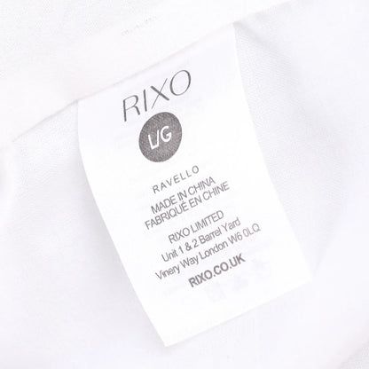 RIXO Womens Ravello Blouse Collared Palm Embroidered Short Puff Sleeve 14 RRP175 — View 9