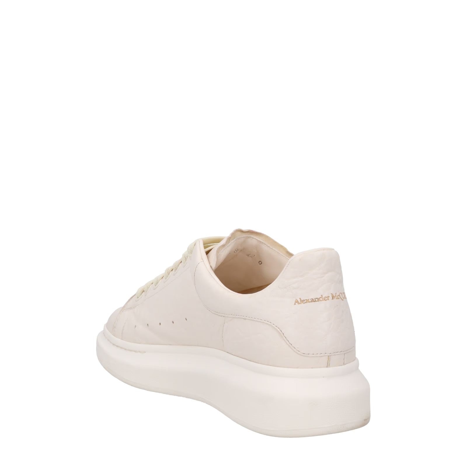 ALEXANDER MCQUEEN Mens Chunky Grain Sneaker Leather White Low Top EU 42 RRP 595 — View 5