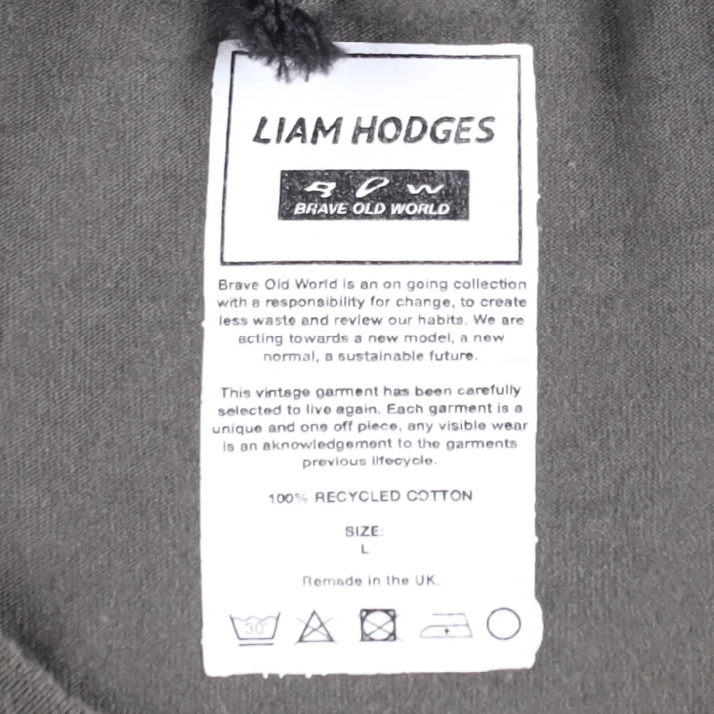 LIAM HODGES Mens T-Shirt Grey Crew Neck Short Sleeve Print Size L RRP 180 — View 7