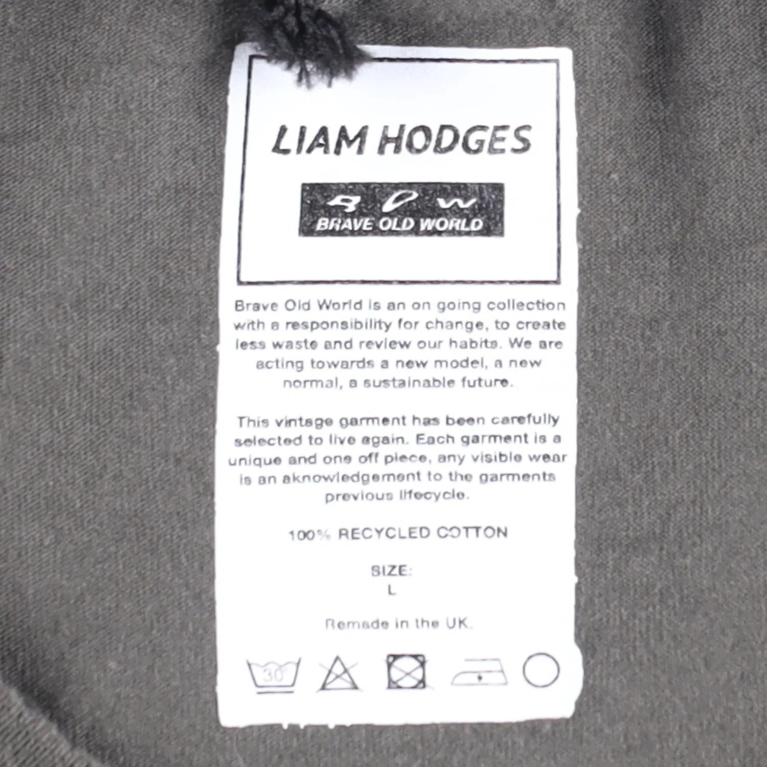 LIAM HODGES Mens T-Shirt Grey Crew Neck Short Sleeve Print Size L RRP 180 — View 7