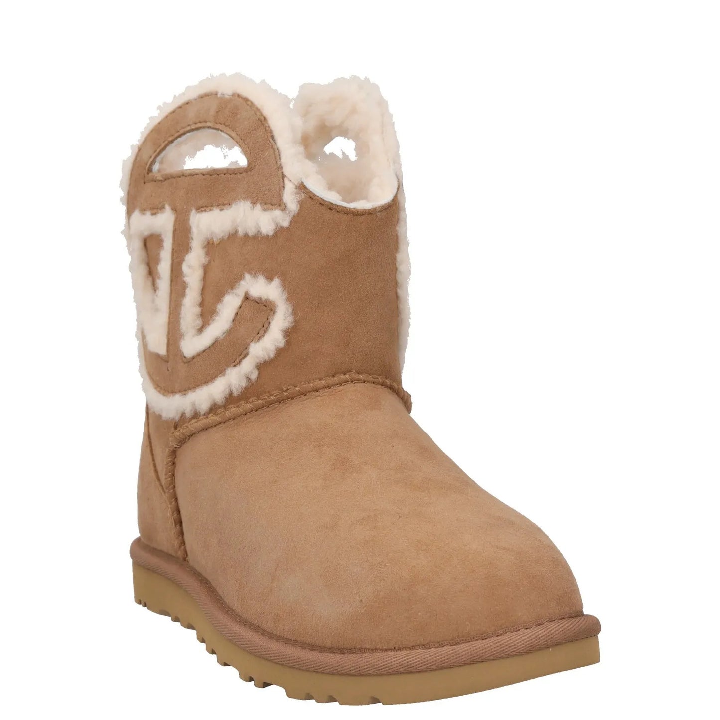 UGG X TELFAR Womens Ankle Boots Brown Leather Shearling Pull On UK 4 RRP 250 — View 2