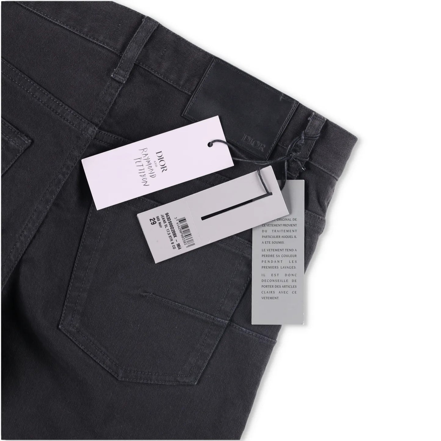 DIOR HOMME Mens Skinny Mona Lisa Jeans Black Stretch Denim Size 29 RRP 685 — View 6