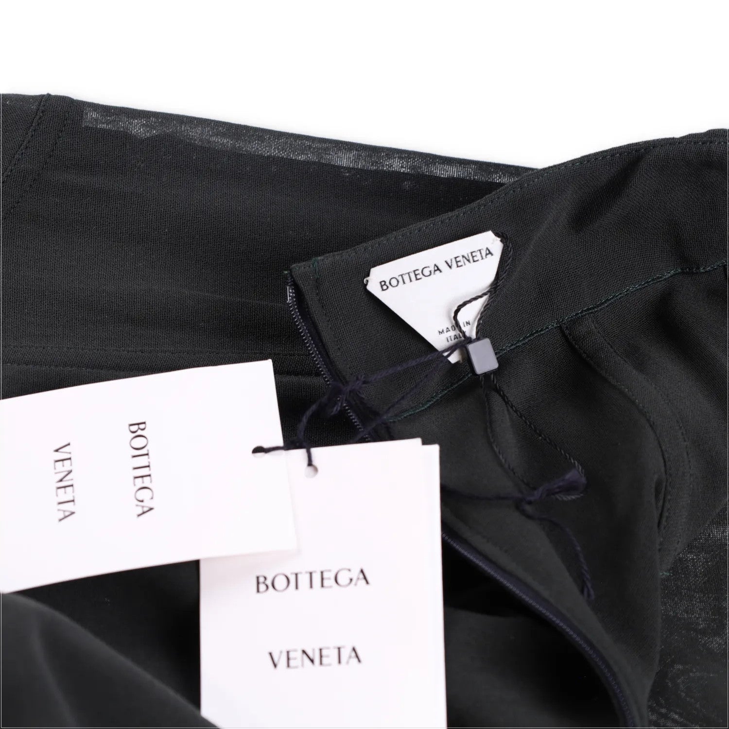 BOTTEGA VENETA Womens Skirt High Waist Asym. Embroidered Flare Green 40 RRP 3905 — View 6