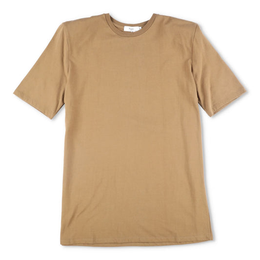 FRANKIE SHOP Mens T-Shirt Beige Crew Neck Short Sleeve Cotton Size M RRP 125