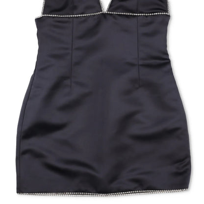 AREA Womens Dress Mini Black with Crystal Strap Sleeveless Size 4 RRP 560 — View 3
