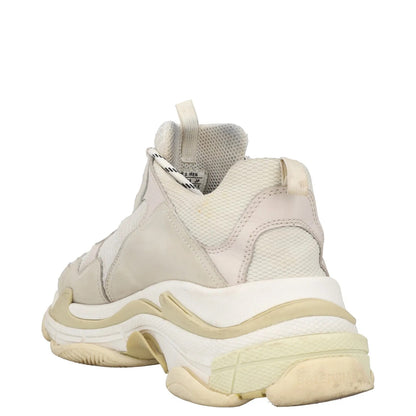 BALENCIAGA Womens Trainers White Leather Low Top Lace Up Sneaker UK 12 RRP 750 — View 5