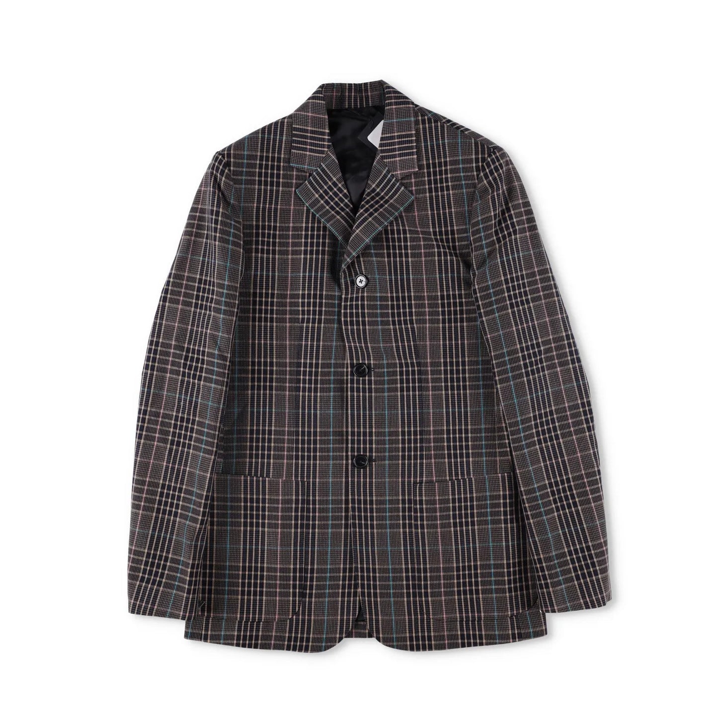 RAF SIMONS Mens Plaid Cotton Blend Jacket Multicoloured Casual RRP 750 — View 5