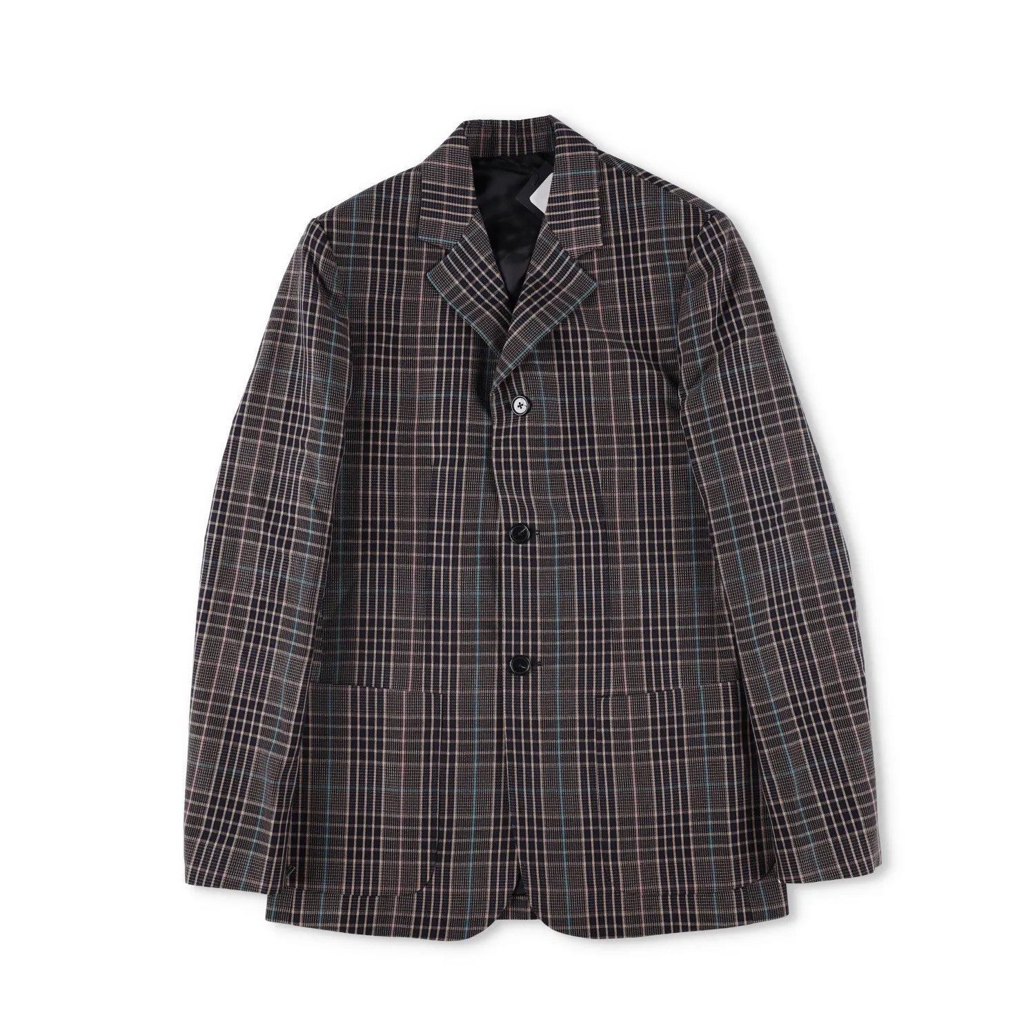 RAF SIMONS Mens Plaid Cotton Blend Jacket Multicoloured Casual RRP 750 — View 5