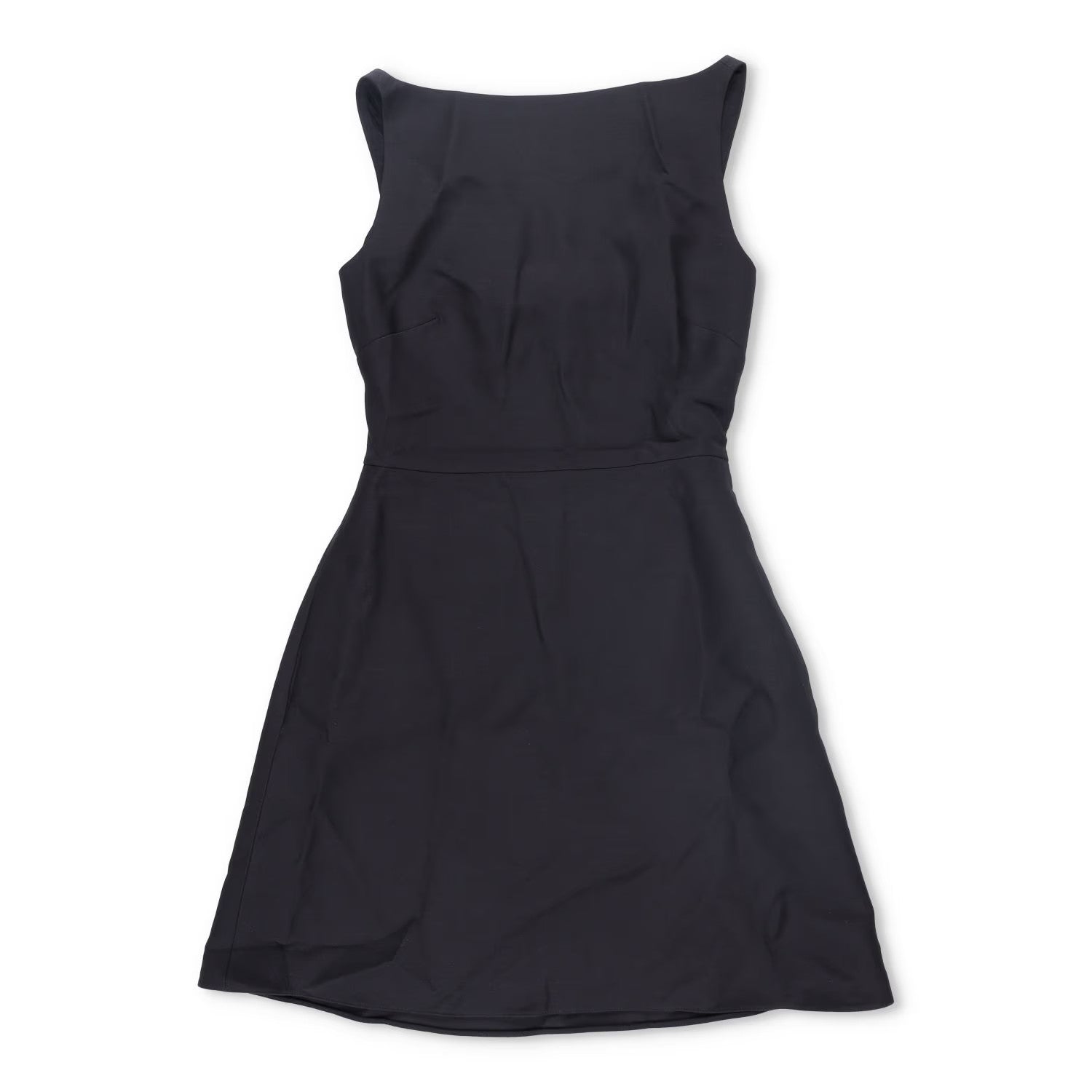 VALENTINO Womens Dress Black Sleeveless Knee Length Boat Neck Pullover RRP 400