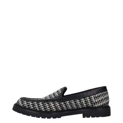 MANOLO BLAHNIK Womens Tweed Loafers Black Grey Leather Slip On UK 7 RRP 725 — View 4