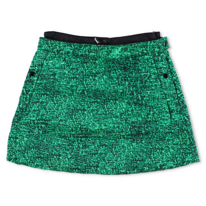 MONCLER GENIUS X JWA Womens Mini Skirt A-Line Green Button Short Size 4 RRP 495