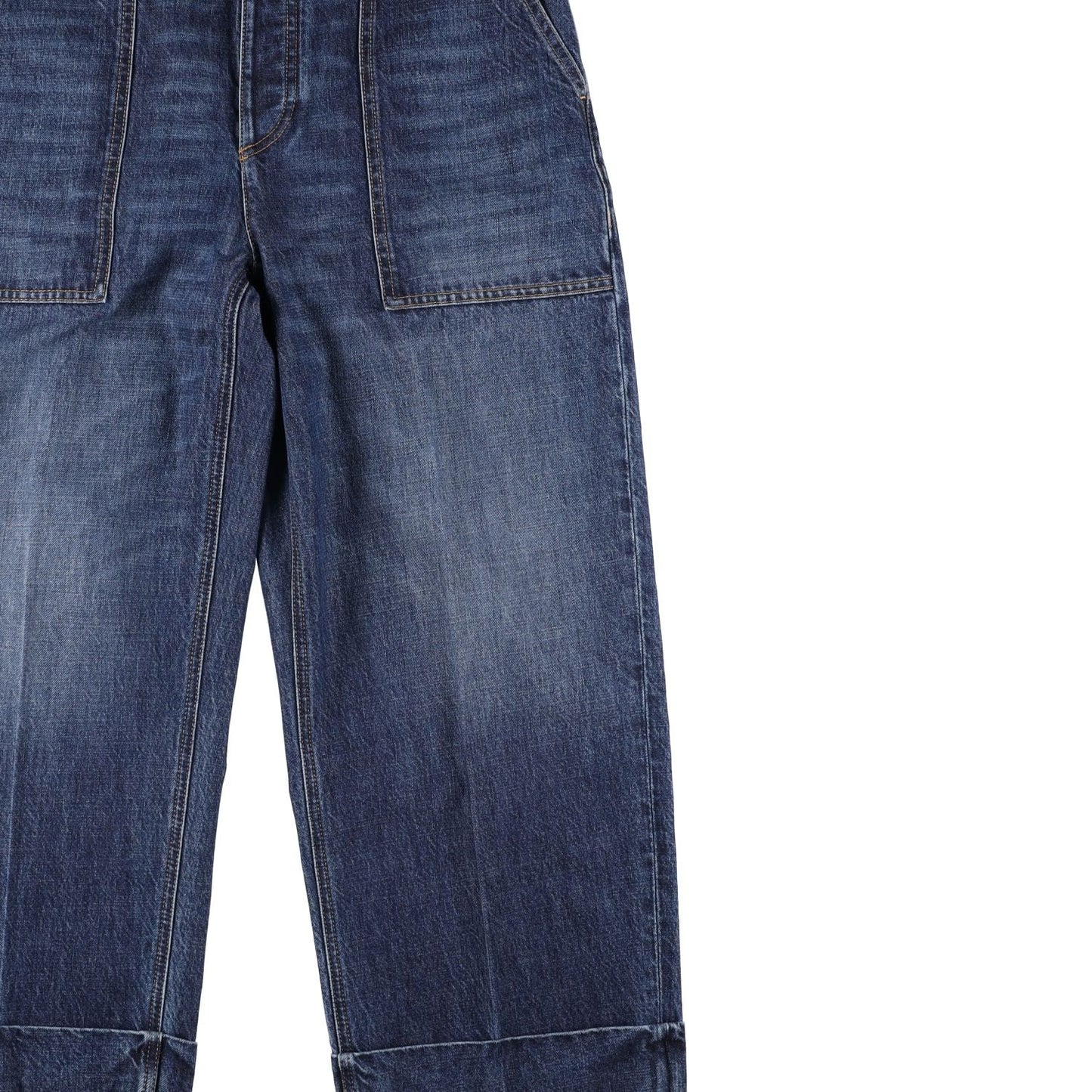 BOTTEGA VENETA Womens Jeans Straight High Waist Ankle Length Denim 40 RRP 860 — View 5