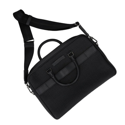 ERMENEGILDO ZEGNA Luxury Tailoring Edgy Laptop Bag Black Briefcase OS RRP 1000 — View 10