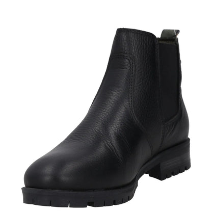 BARBOUR Womens Chelsea Boots Black Leather Ankle Pull On Rubber Sole UK 4 RRP129 — View 3