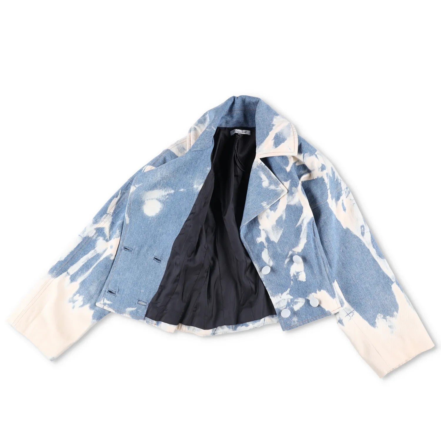 LA QUAN SMITH Womens Denim Jacket Multicoloured Relaxed Fit Size XS RRP 300 — View 7