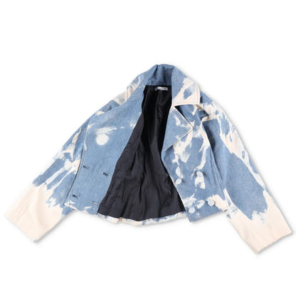 LA QUAN SMITH Womens Denim Jacket Multicoloured Relaxed Fit Size XS RRP 300 — View 7