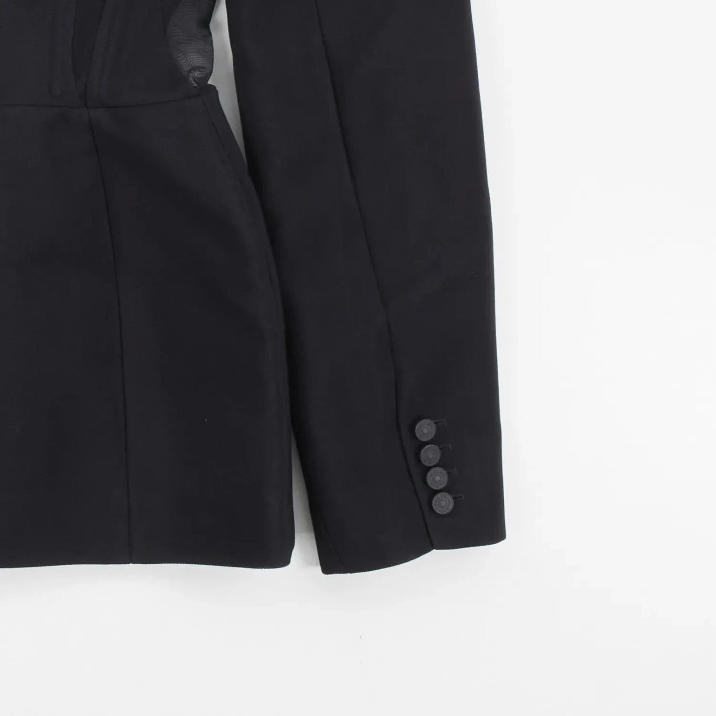 MUGLER Women's Black Basic Jacket Zip Closure Long Sleeve Size 34 RRP 1870 — View 5