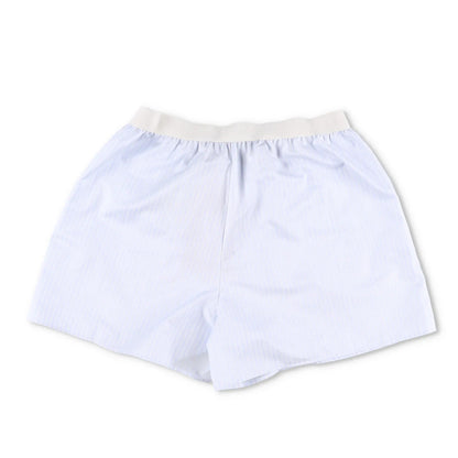 MIU MIU Womens Shorts Cotton Striped Blue White Flat Front Size 2 RRP 1050 — View 8