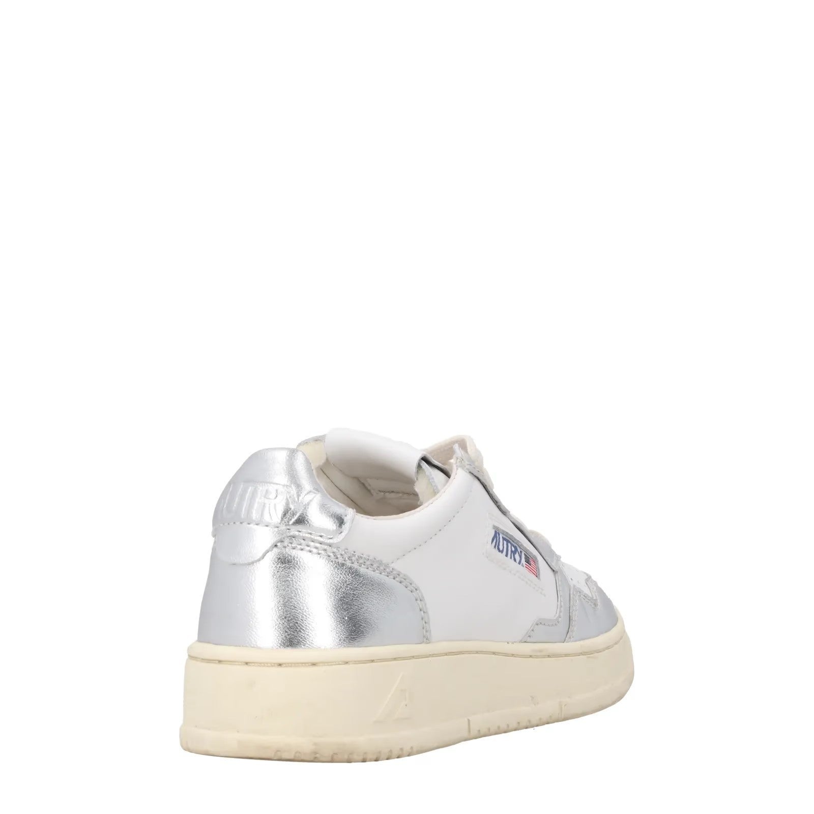 AUTRY Womens Medalist Bi Colour Silver Leather Lace Up Trainers EU 36 RRP 190 — View 6