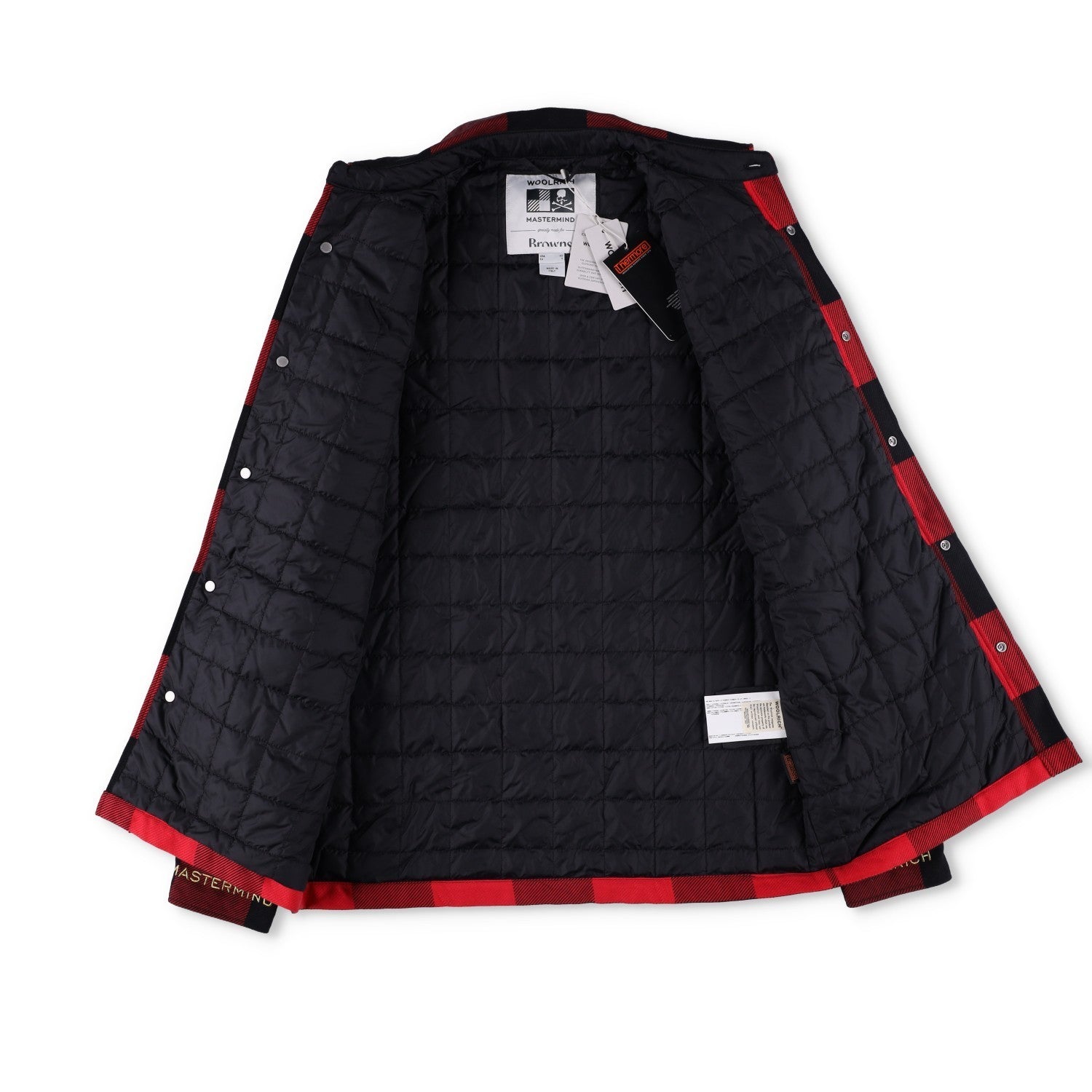 WOOLRICH X MASTERMIND Japan Buffalo Checked Jacket Red Cotton S/XS  RRP750 — View 13