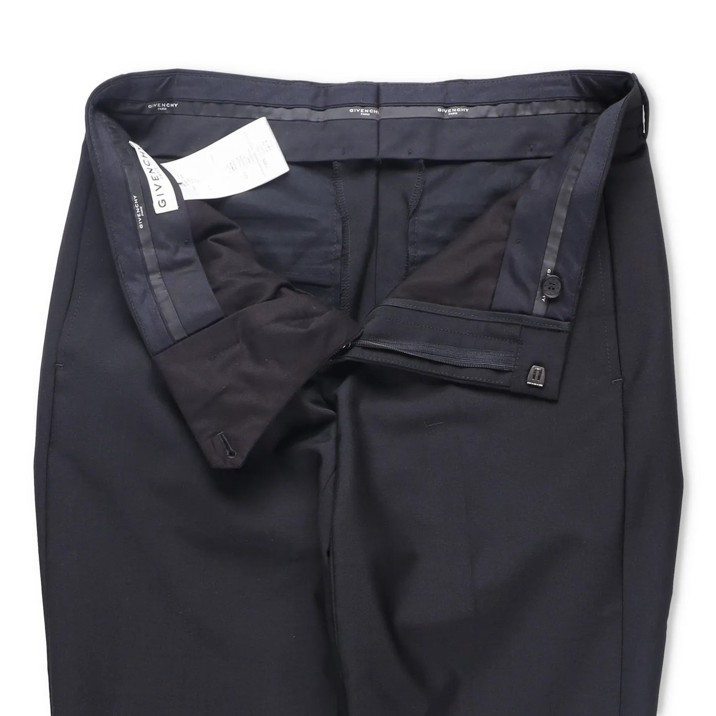 GIVENCHY Mens Trousers Black Straight Leg Button Closure Wool Blend 46 RRP 600 — View 6