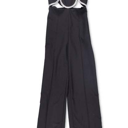 VALENTINO GARAVANI Womens Jumpsuit Embroidered One-Piece Black Size 38 RRP 5690 — View 3