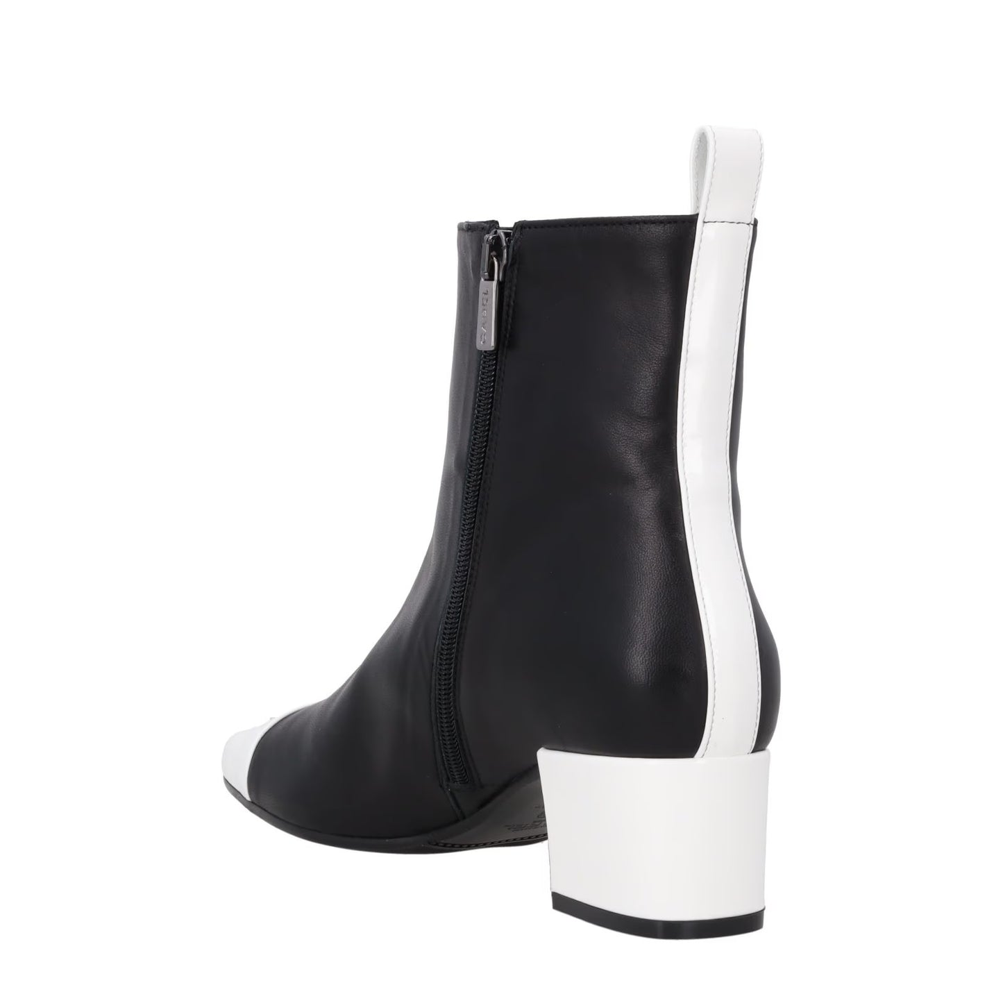 CAREL PARIS Womens Estime Leather Ankle Boot Black Block Heel Toe Cap UK6 RRP445 — View 5