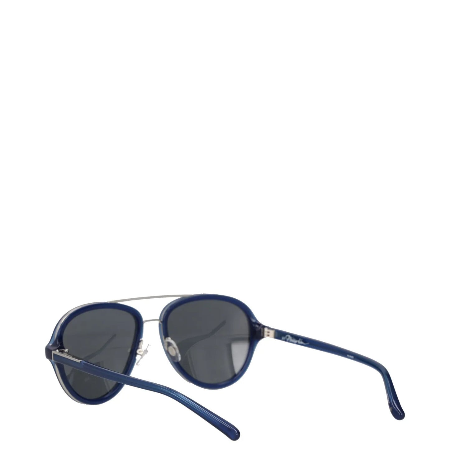 PHILLIP LIM X LINDA FARROW Mens Pilot Sunglasses Blue Acrylic Tinted OS RRP 245 — View 4