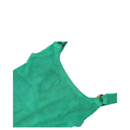 HUNZA G Womens Domino Swimdress Emerald Green Crinkle One Piece One Size RRP 150 — View 5