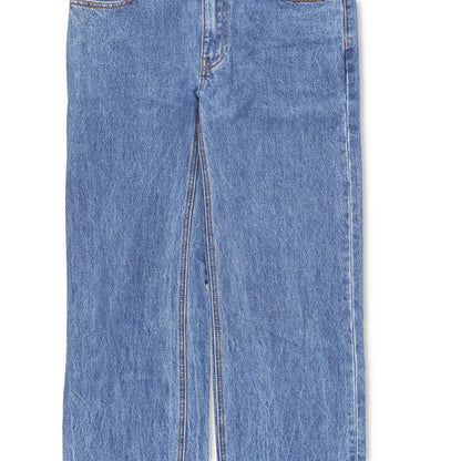 ALEXANDER WANG Womens Blue Denim Jeans Relaxed Straight Leg Size 27 RRP 445 — View 3