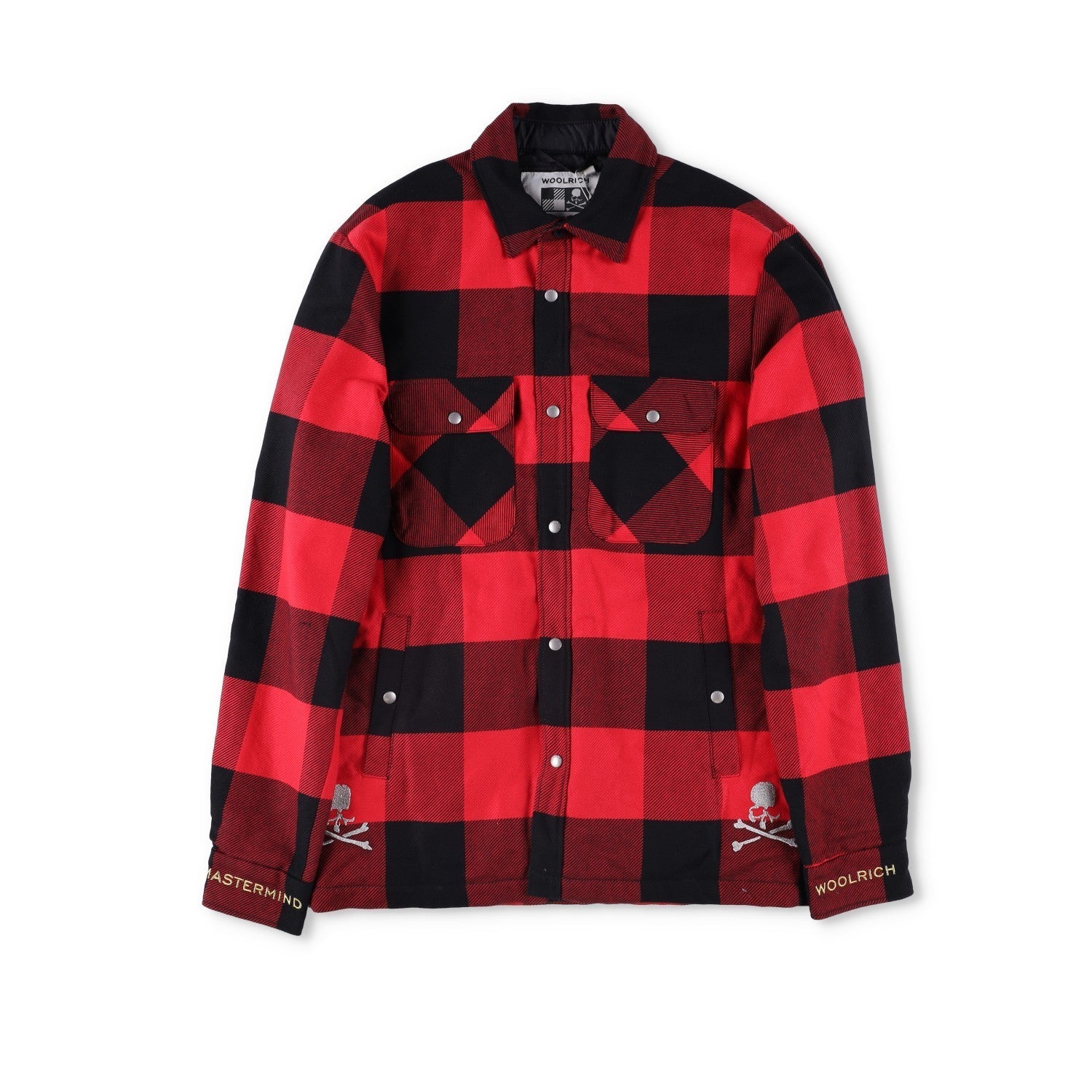 WOOLRICH X MASTERMIND Japan Buffalo Checked Jacket Red Cotton S/XS  RRP750 — View 7