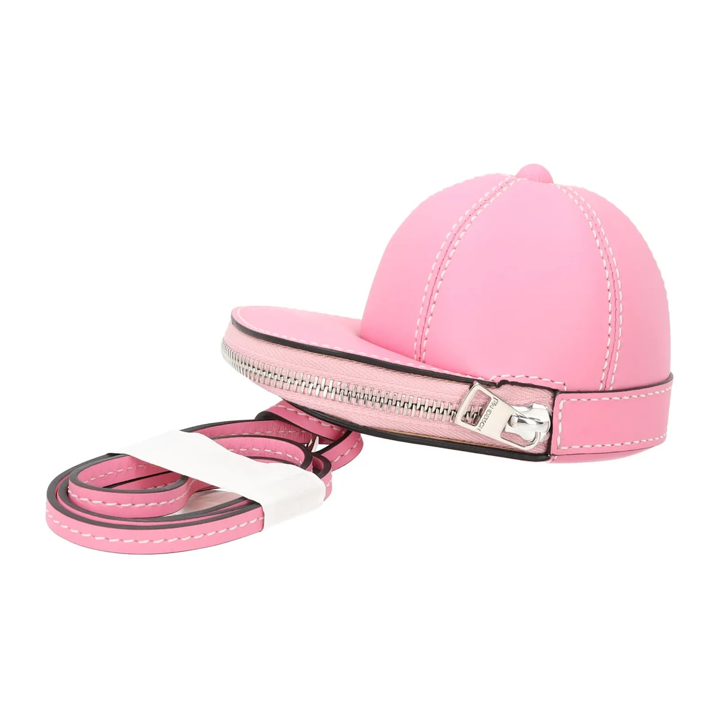 J.W. ANDERSON Womens Nano Cap Crossbody Bag Leather Baby Pink Size S RRP 295 — View 3