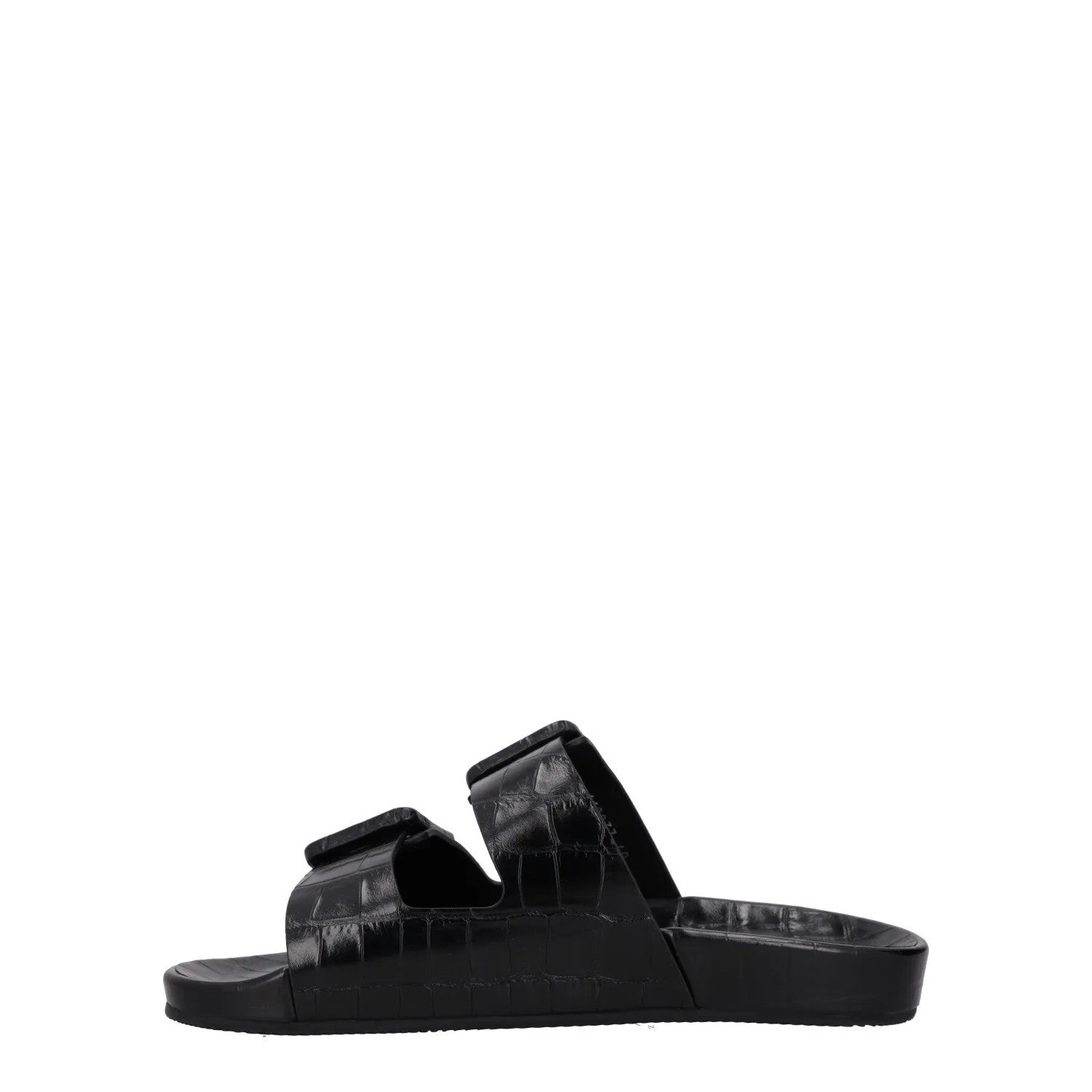 BALENCIAGA Womens Slider Sandals Buckle Comfort Black Leather UK 7 RRP 490 — View 4