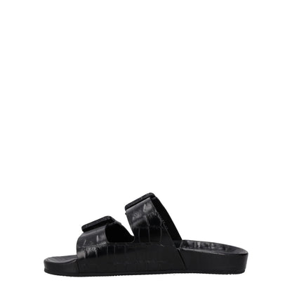 BALENCIAGA Womens Slider Sandals Buckle Comfort Black Leather UK 7 RRP 490 — View 4