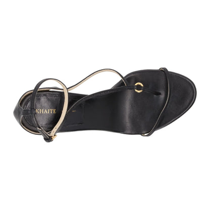 KHAITE Womens Marion Wedge Sandal Premium Calf Leather Black UK 5 RRP 1020 — View 7