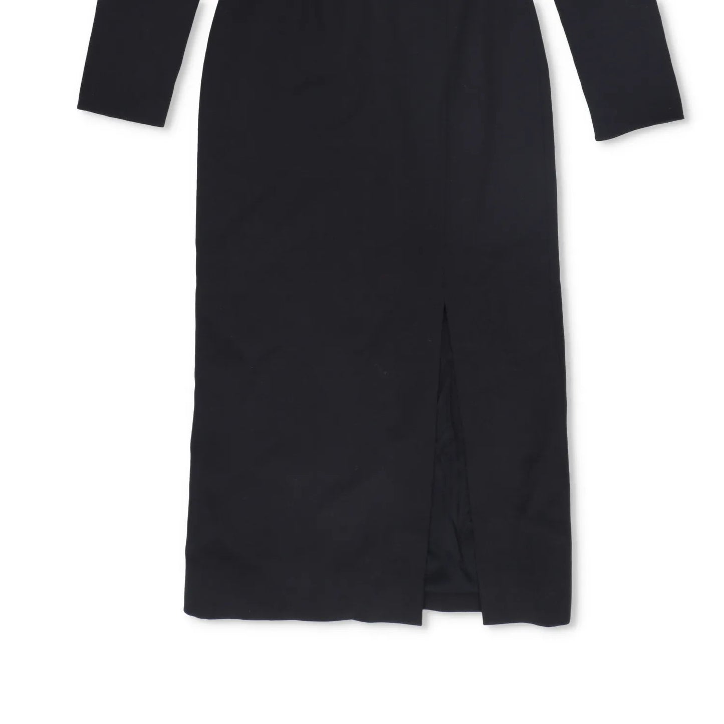 Valentino Womens Midi Dress Black Zip Long Sleeve Round Neck Size 38 RRP 1800 — View 5