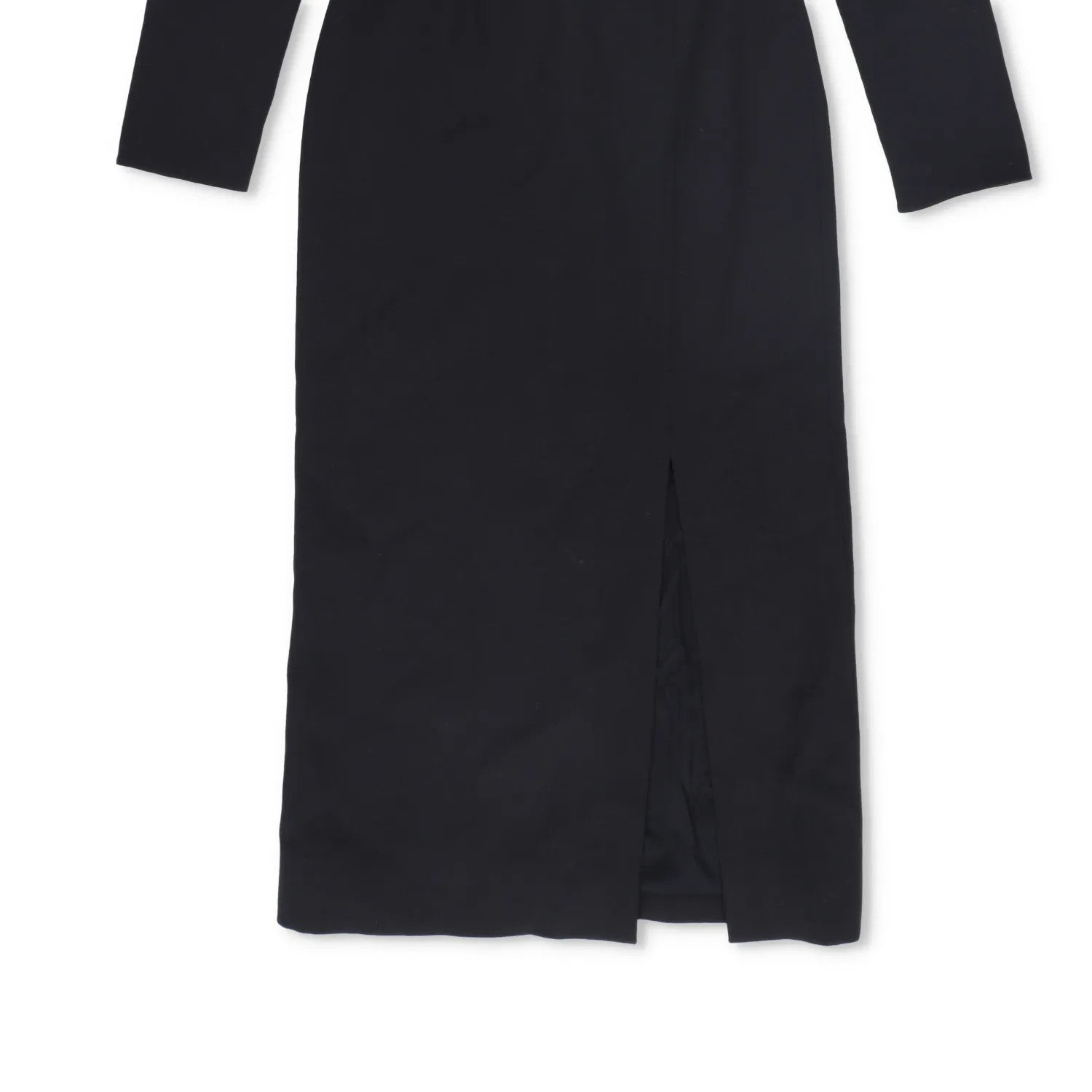 Valentino Womens Midi Dress Black Zip Long Sleeve Round Neck Size 38 RRP 1800 — View 5