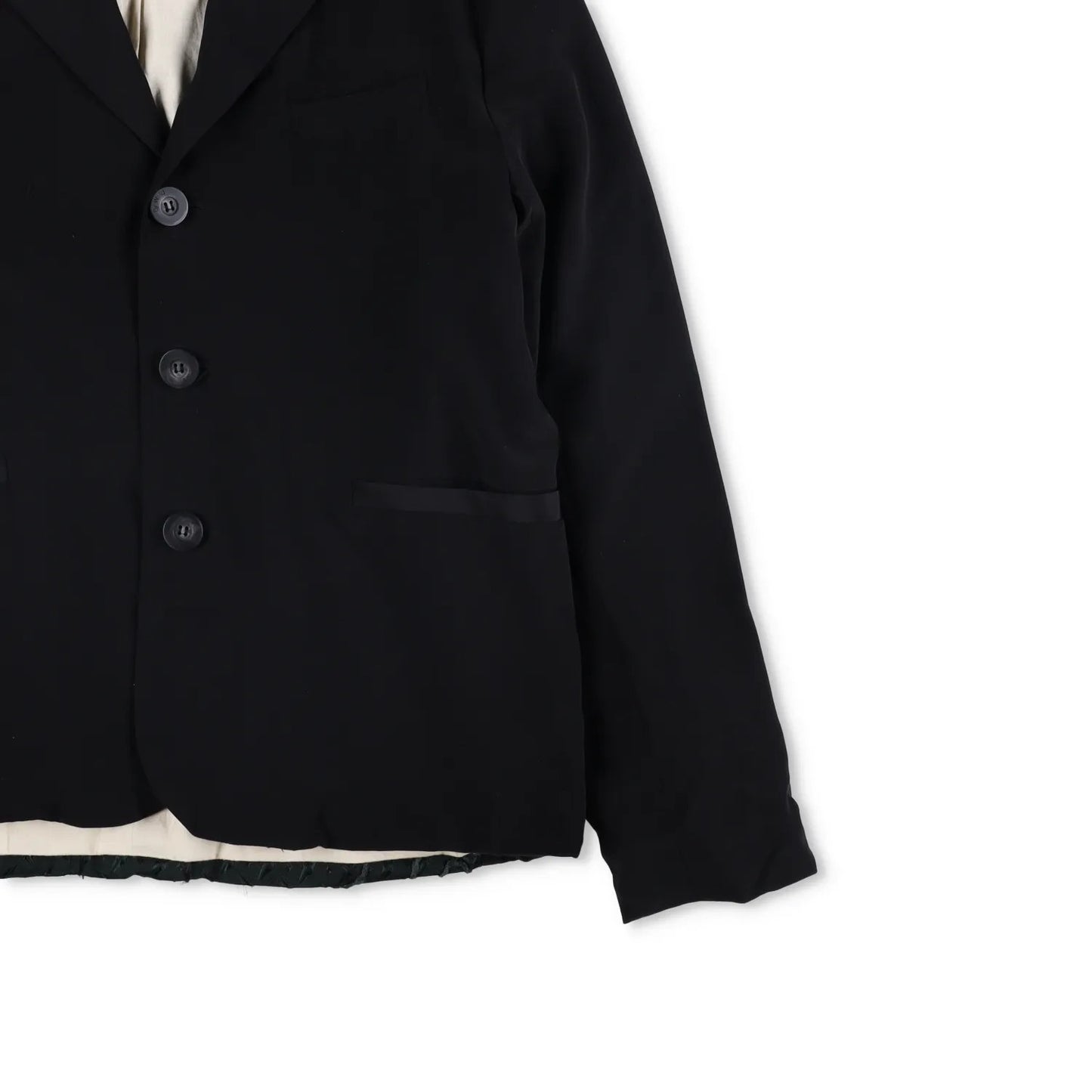 BY WALID Mens Collared Buttoned Black Blazer Silk Blend Size L RRP 1450 — View 4
