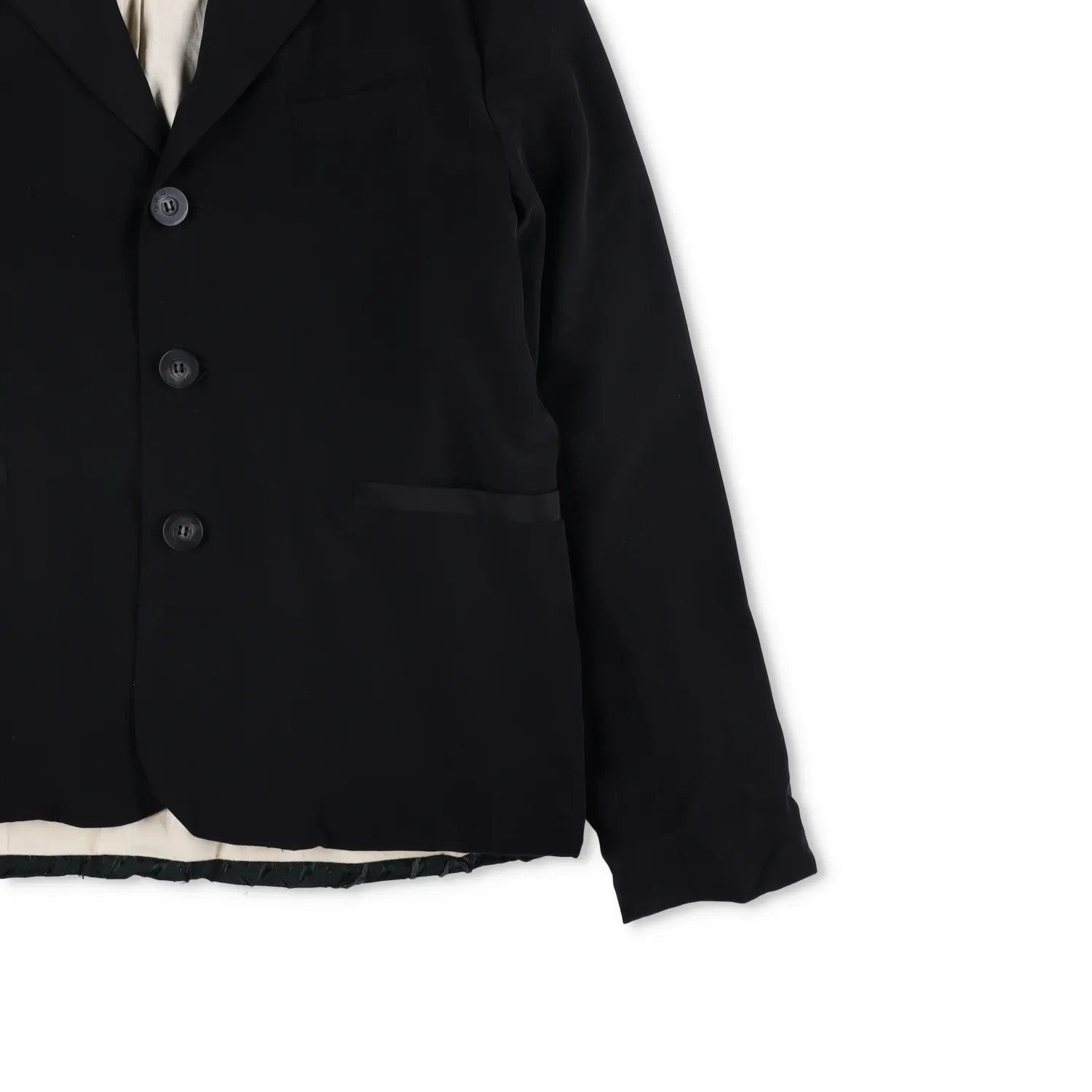 BY WALID Mens Collared Buttoned Black Blazer Silk Blend Size L RRP 1450 — View 4