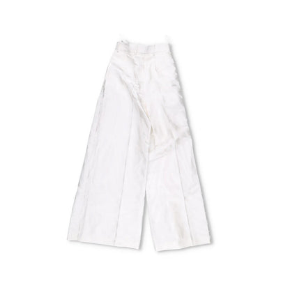 NINA RICCI Zebra-Jacquard Palazzo Pants White Wide Leg Trousers Size 34 RRP 675 — View 7
