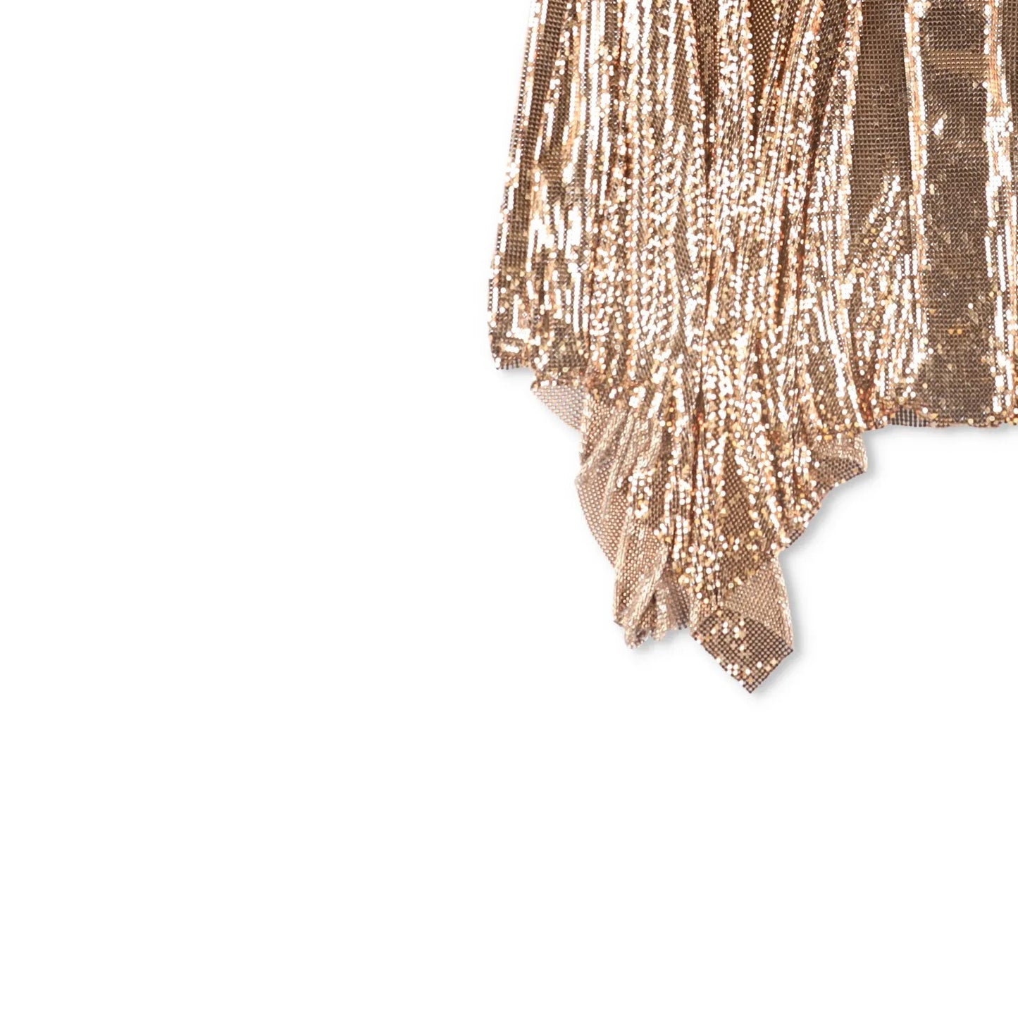 PACO RABANNE Womens Mini Skirt Metal Gold Hook Eye Closure Party Size 40 RRP1400 — View 3