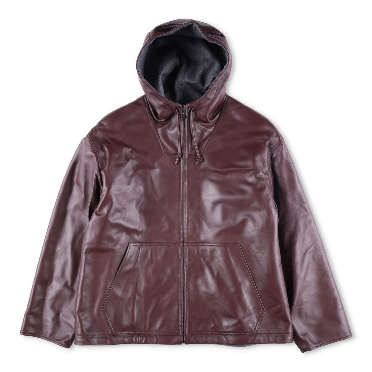 BOTTEGA VENETA Mens Nappa Wool Blouson Bomber Jacket Red Burgundy Size L RRP4900